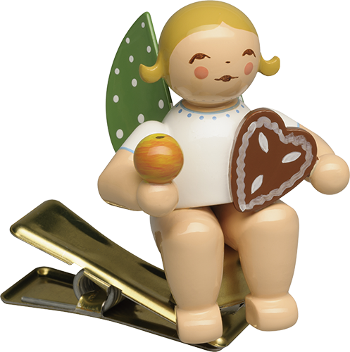 Angel with Gingerbread and Apple, on Clip